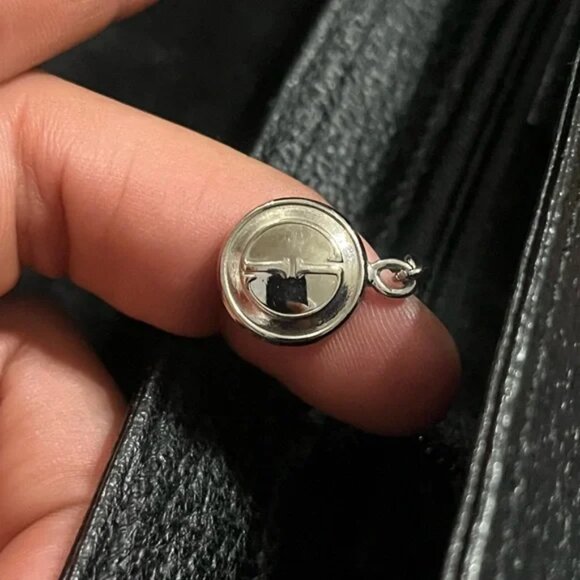 GUCCI Shoulder Bag Leather Black 001 1998 1766 Authentic - Picture 2 of 11